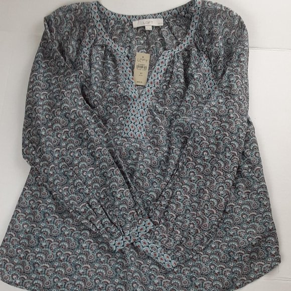 LOFT Tops - NWT Loft PS Small Petite Printed Top